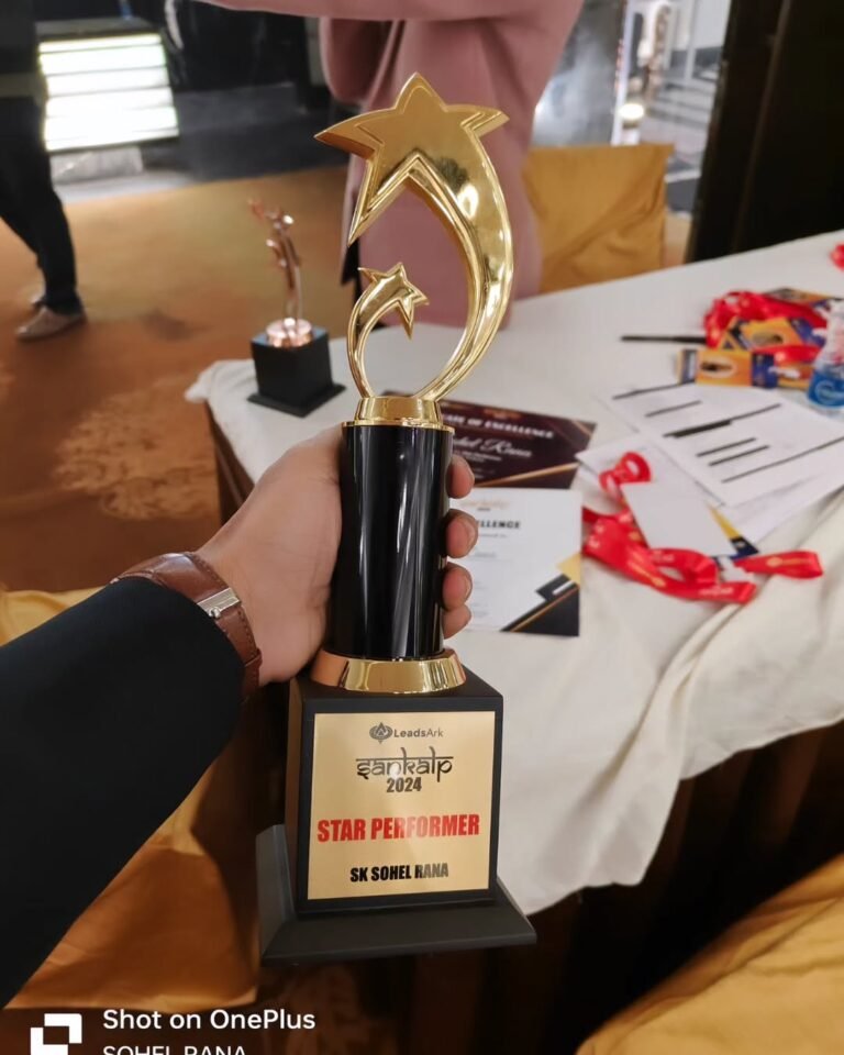 “Proud to hold the Star Performer Award 2024 — a symbol of my hard work and determination.”